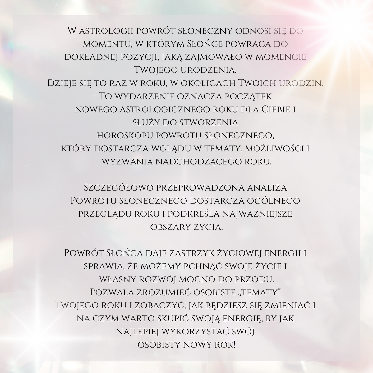 SOLARIUSZ | Szczegółowa analiza astropsychologiczna AUDIO